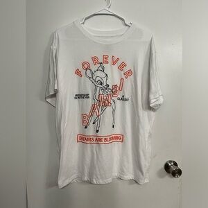 Disney Bambi White Short Sleeve Tee, size XL